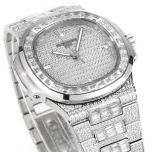 PATEK PHILIPPE NAUTILUS 5719/10G BEST COPIES WATCHES RHINESTONE GEM BAGUETTE MS FACTORY 40MM 1 096828bbd9ec5e3