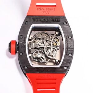 ĐỒNG HỒ RICHARD MILLE RM055 TOURBILLON REPLICA 11 FULL CARBON MÀU ĐỎ 45MM 7 1f71336d2ef6341