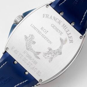 FRANCK MULLER V45 COPIES WATCHES BLUE DIAL KOI FISH RHINESTONE GEM ABF FACTORY 44MM 7 20210816122242171