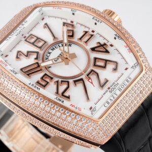 FRANCK MULLER V45 CRAZY HOURS REPLICA WATCH ROSE GOLD CASE RHINESTONE ABF FACTORY 44MM 1 50deee99939ac4f 118