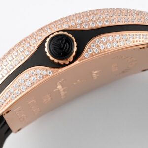 FRANCK MULLER V45 CRAZY HOURS REPLICA WATCH ROSE GOLD CASE RHINESTONE ABF FACTORY 44MM 6 50deee99939ac4f 125