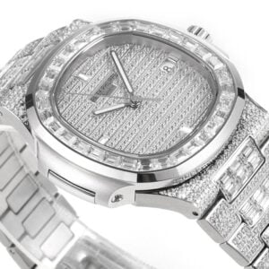 PATEK PHILIPPE NAUTILUS 5719/10G BEST COPIES WATCHES RHINESTONE GEM BAGUETTE MS FACTORY 40MM 4 87735167fd4c117