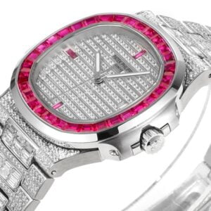 PATEK PHILIPPE NAUTILUS 5719/10G REPLICA WATCHES RHINESTONE RUBY GEM MS FACTORY 40MM 3 c71487ef5d86590