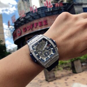 HUBLOT BIG BANG OF SPIRIT FAKE 11 SWISS MOVEMENT WATCH CHARCOAL BLUE HB 45MM 4 ĐỒNG HỒ HUBLOT BIG BANG OF SPIRIT FAKE 11 MÁY THỤY SỸ MÀU XANH THAN HB 45MM