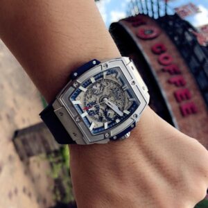 HUBLOT BIG BANG OF SPIRIT FAKE 11 SWISS MOVEMENT WATCH CHARCOAL BLUE HB 45MM 6 ĐỒNG HỒ HUBLOT BIG BANG OF SPIRIT FAKE 11 MÁY THỤY SỸ MÀU XANH THAN HB 45MM