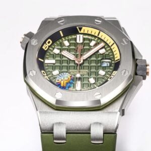 ĐỒNG HỒ AUDEMARS PIGUET ROYAL OAK OFFSHOE 15720ST NAM MÀU XANH LÁ CÂY IPF 42MM 3 1290af7e00cc353 1024x683 1