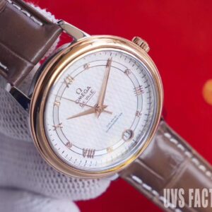 ĐỒNG HỒ NỮ OMEGA DE VILLE REPLICA 11 DÂY DA MÀU NÂU UVS FACTORY 32.7MM 4 20210912075833768