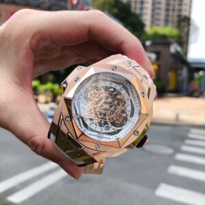HUBLOT BIG BANG UNICO SANG BLEU II KING GOLD FAKE 11 SWISS WATCH HB 45MM 2 ĐỒNG HỒ HUBLOT BIG BANG UNICO SANG BLEU II KING GOLD REPLICA 11 THỤY SỸ 45MM