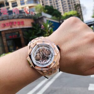 HUBLOT BIG BANG UNICO SANG BLEU II KING GOLD FAKE 11 SWISS WATCH HB 45MM 5 ĐỒNG HỒ HUBLOT BIG BANG UNICO SANG BLEU II KING GOLD REPLICA 11 THỤY SỸ 45MM