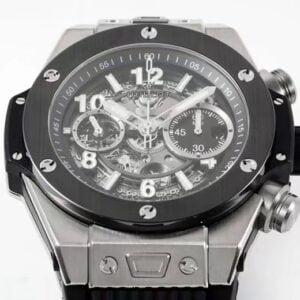 ĐỒNG HỒ HUBLOT BIG BANG UNICO TITANIUM REPLICA 11 DÂY CAO SU MÀU ĐEN ZF 44MM 4 ĐỒNG HỒ HUBLOT BIG BANG UNICO TITANIUM REPLICA 11 DÂY CAO SU MÀU ĐEN ZF 44MM