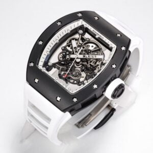 ĐỒNG HỒ RICHARD MILLE RM055 TOURBILLON CERAMIC REPLICA 11 DÂY CAO SU TRẮNG BBR 45MM 2 56381a30c442160