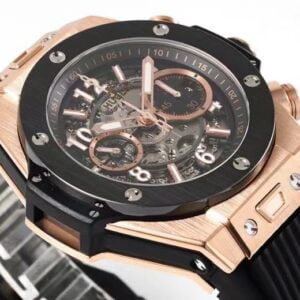 HUBLOT BIG BANG UNICO KING GOLD 421.0X.1180.RX LUXURY FAKE WATCHES BLACK CERAMIC BEZEL AND DIAL ROSE GOLD PLATE ZF FACTORY 44MM 2 ĐỒNG HỒ HUBLOT BIG BANG UNICO KING GOLD REP 11 421.0X.1180.RX ZF FACTORY 44MM