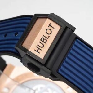 HUBLOT BIG BANG UNICO KING GOLD GOOD IMITATION WATCHES ROSE GOLD PLATE BLUE DIAL ZF FACTORY 44MM 8 ĐỒNG HỒ HUBLOT BIG BANG UNICO KING GOLD REP 11 DÂY CAO SU MÀU XANH ZF 44MM