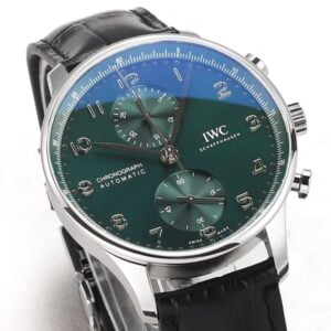ĐỒNG HỒ IWC SCHAFFHAUSEN PORTUGIESER CHRONOGRAPH IW371615 REPLICA 11 MẶT XANH V6S 40MM 2 ĐỒNG HỒ IWC SCHAFFHAUSEN PORTUGIESER CHRONOGRAPH IW371615 REPLICA 11 MẶT XANH V6S 40MM