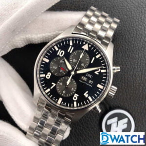 ĐỒNG HỒ IWC PILOT’S IW377710 CHRONOGRAPH REPLICA 11 NAM DÂY KIM LOẠI ZF 41MM 2 ĐỒNG HỒ IWC PILOT’S IW377710 CHRONOGRAPH REPLICA 11 NAM DÂY KIM LOẠI ZF 41MM
