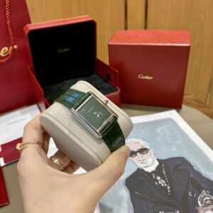 ĐỒNG HỒ CARTIER TANK MUST DE CARTIER REPLICA 11 NỮ MÀU XANH LÁ CÂY DR 25x34MM 1 b20f31f9b1841e7 54