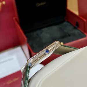 ĐỒNG HỒ CARTIER TANK MUST DE CARTIER REPLICA 11 NỮ MÀU XANH LÁ CÂY DR 25x34MM 4 b20f31f9b1841e7 58