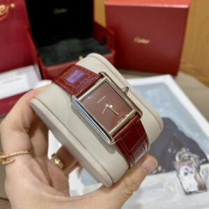 ĐỒNG HỒ CARTIER TANK MUST DE CARTIER REPLICA 11 NỮ MÀU ĐỎ DR FACTORY 25x34MM 1 b20f31f9b1841e7 66