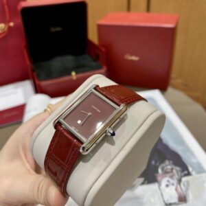 ĐỒNG HỒ CARTIER TANK MUST DE CARTIER REPLICA 11 NỮ MÀU ĐỎ DR FACTORY 25x34MM 2 b20f31f9b1841e7 68