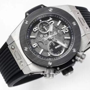 ĐỒNG HỒ HUBLOT BIG BANG UNICO TITANIUM REPLICA 11 DÂY CAO SU MÀU ĐEN ZF 44MM 1 ĐỒNG HỒ HUBLOT BIG BANG UNICO TITANIUM REPLICA 11 DÂY CAO SU MÀU ĐEN ZF 44MM