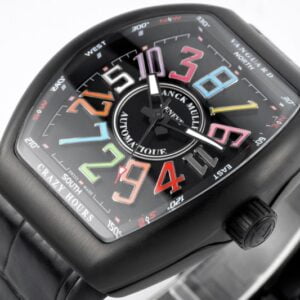 FRANCK MULLER V45 CRAZY HOURS REPLICA WATCHES RAINBOWN HOURS ALL BLACK ABF FACTORY 44MM 5 50 deee99939ac4f95