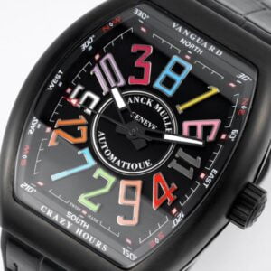FRANCK MULLER V45 CRAZY HOURS REPLICA WATCHES RAINBOWN HOURS ALL BLACK ABF FACTORY 44MM 4 50 deee99939ac4f96