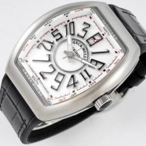 FRANCK MULLER VANGUARD V45 CRAZY HOURS IMITATION WATCHES WHITE DIAL ABF FACTORY 44MM 8 50deee99939ac4f 19
