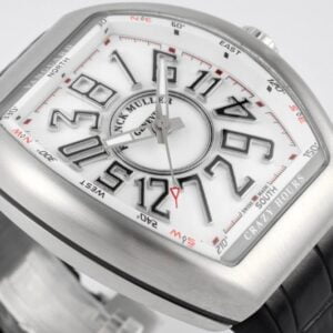 FRANCK MULLER VANGUARD V45 CRAZY HOURS IMITATION WATCHES WHITE DIAL ABF FACTORY 44MM 7 50deee99939ac4f 20