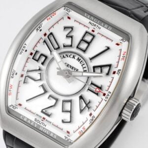 FRANCK MULLER VANGUARD V45 CRAZY HOURS IMITATION WATCHES WHITE DIAL ABF FACTORY 44MM 6 50deee99939ac4f 21