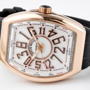 FRANCK MULLER VANGUARD V45 CRAZY HOURS BEST REPLICA WATCHES ROSE GOLD CASE WHITE DIAL ABF FACTORY 44MM 5 50deee99939ac4f 50