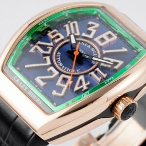 FRANCK MULLER V45 VANGUARD CRAZY HOURS BEST COPIES WATCHES ROSE GOLD CASE BLUE DIAL ABF FACTORY 44MM 2 50deee99939ac4f 56