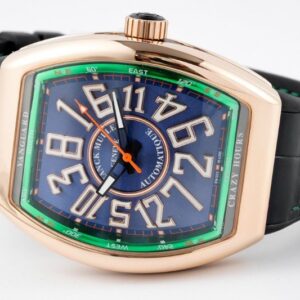 FRANCK MULLER V45 VANGUARD CRAZY HOURS BEST COPIES WATCHES ROSE GOLD CASE BLUE DIAL ABF FACTORY 44MM 5 50deee99939ac4f 59