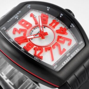FRANCK MULLER VANGUARD V45 CRAZY HOURS COPIES WATCH RED HOURS ABF FACTORY 44MM 1 50deee99939ac4f 64