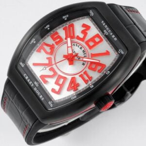 FRANCK MULLER VANGUARD V45 CRAZY HOURS COPIES WATCH RED HOURS ABF FACTORY 44MM 2 50deee99939ac4f 65