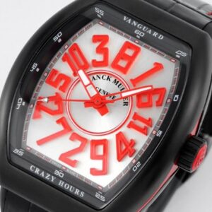 FRANCK MULLER VANGUARD V45 CRAZY HOURS COPIES WATCH RED HOURS ABF FACTORY 44MM 5 50deee99939ac4f 68