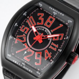 FRANCK MULLER VANGUARD V45 CRAZY HOURS HIGH END REPLICA WATCHES BLACK CASE RED HOURS ABF FACTORY 44MM 1 50deee99939ac4f 73
