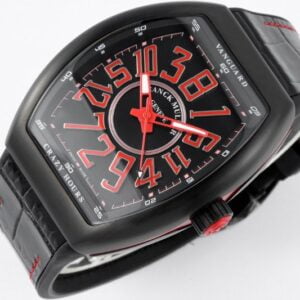 FRANCK MULLER VANGUARD V45 CRAZY HOURS HIGH END REPLICA WATCHES BLACK CASE RED HOURS ABF FACTORY 44MM 2 50deee99939ac4f 74