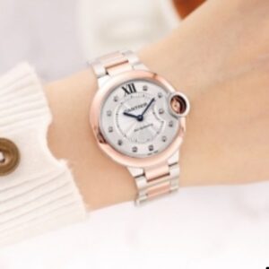 ĐỒNG HỒ NỮ CARTIER BLUE BALL SERIES W3BB0006 DÂY THÉP REPLICA 33MM 4 Nha may V6 may 33mm Dong ho nu CARTIER yyt