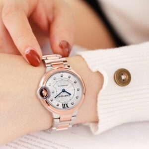 ĐỒNG HỒ NỮ CARTIER BLUE BALL SERIES W3BB0006 DÂY THÉP REPLICA 33MM 3 d1b9c95265586e1 1