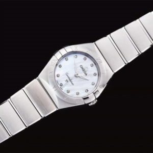 ĐỒNG HỒ NỮ OMEGA CONSTELLATION MẶT TRẮNG DÂY THÉP REPLICA CAO CẤP 25MM 1 dong ho nu omega constellation mat trang day thep replica 25mm 1