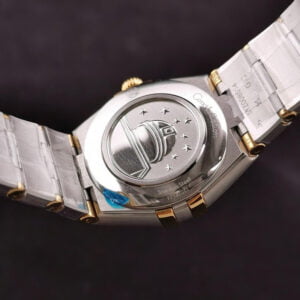 ĐỒNG HỒ NỮ OMEGA CONSTELLATION MẶT VÀNG TRƠN REPLICA 28MM 5 dong ho nu omega constellation mat vang tron replica 28mm 6 1