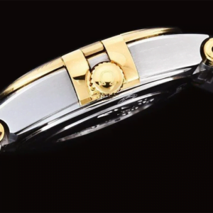 ĐỒNG HỒ NỮ OMEGA CONSTELLATION MẶT XANH DÂY TRẮNG REPLICA 25MM 1 dong ho nu omega constellation mat xanh day trang replica 25mm 3