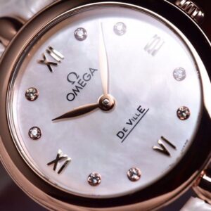 ĐỒNG HỒ NỮ OMEGA DE VILLE DÂY DA BÒ REPLICA 27,4MM 3 dong ho nu omega de ville day da bo replica 274mm 3