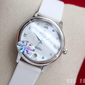 ĐỒNG HỒ NỮ OMEGA DE VILLE DÂY DA BÒ REPLICA 32.7MM 3 dong ho nu omega de ville day da bo replica 32 7mm 2