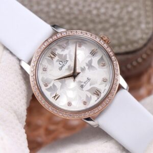 ĐỒNG HỒ NỮ OMEGA DE VILLE VIỀN ĐÍNH ĐÁ REPLICA 32,7MM 2 dong ho nu omega de ville vien dinh da replica 327mm 2