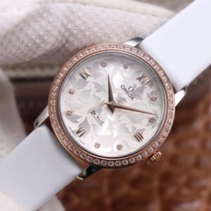 ĐỒNG HỒ NỮ OMEGA DE VILLE VIỀN ĐÍNH ĐÁ REPLICA 32,7MM 3 dong ho nu omega de ville vien dinh da replica 327mm 3