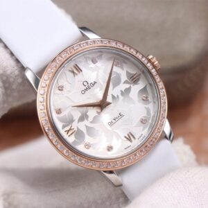 ĐỒNG HỒ NỮ OMEGA DE VILLE VIỀN ĐÍNH ĐÁ REPLICA 32,7MM 4 dong ho nu omega de ville vien dinh da replica 327mm 4
