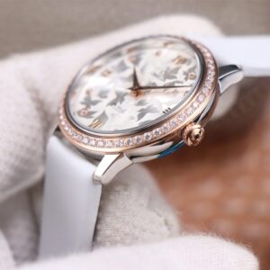 ĐỒNG HỒ NỮ OMEGA DE VILLE VIỀN ĐÍNH ĐÁ REPLICA 32,7MM 5 dong ho nu omega de ville vien dinh da replica 327mm 5