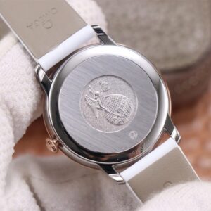 ĐỒNG HỒ NỮ OMEGA DE VILLE VIỀN MÀU HỒNG REPLICA 32,7MM 7 dong ho nu omega de ville vien mau hong replica 327mm 7