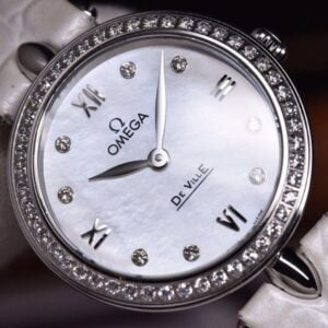 ĐỒNG HỒ NỮ OMEGA DE VILLE VỎ THÉP REPLICA 27,4MM 2 dong ho nu omega de ville vo thep replica 274mm 2